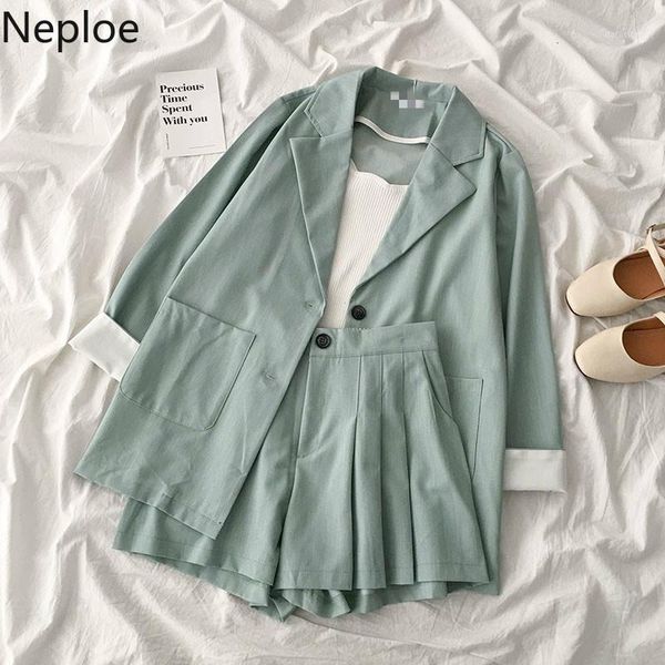 neploe 2 piece set women solid notched collar long sleeve blazer+stretch high waist shorts fashion suits office lady 1a7531, White
neploe 2 piece set women solid notched collar long sleeve blazer+stretch high waist shorts fashion suits office lady 1a7531, White