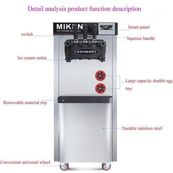 3 flavors commercial soft ice cream machine stainless steel frozen yogurt machine1
3 flavors commercial soft ice cream machine stainless steel frozen yogurt machine1