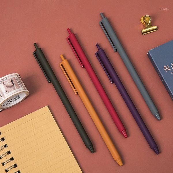 5pcs vintage color smooth gel pen 0.5mm ballpoint black gray purple quick dry ink marker mildliner office school supplies h67271
5pcs vintage color smooth gel pen 0.5mm ballpoint black gray purple quick dry ink marker mildliner office school supplies h67271