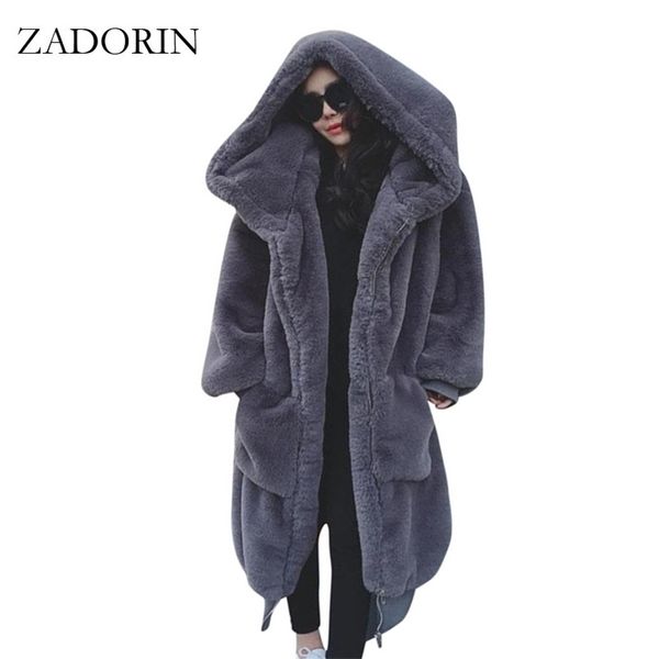 zadorin high qaulity long faux rabbit fur coat with hood women fashion long sleeve thick warm winter fur jacket manteau fourrure 201029, Black
zadorin high qaulity long faux rabbit fur coat with hood women fashion long sleeve thick warm winter fur jacket manteau fourrure 201029, Black
