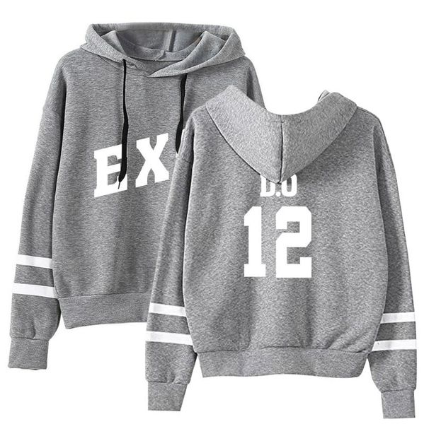 men's hoodies & sweatshirts exo sweatshirt long sleeve print stripe fashion couple decorative pocket top, Black
men's hoodies & sweatshirts exo sweatshirt long sleeve print stripe fashion couple decorative pocket top, Black