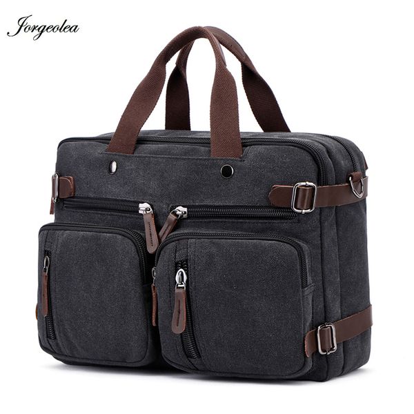 jorgeolea men canvas multi-functional briefcase business handbag male hand pack dual-purpose bag satchel e0227
jorgeolea men canvas multi-functional briefcase business handbag male hand pack dual-purpose bag satchel e0227