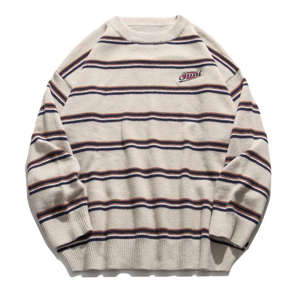 2021 new stripe knitted jumpers sweaters streetwear autumn hip hop harajuku male casual vintage cotton sweater men clothing o8wu, White;black
2021 new stripe knitted jumpers sweaters streetwear autumn hip hop harajuku male casual vintage cotton sweater men clothing o8wu, White;black