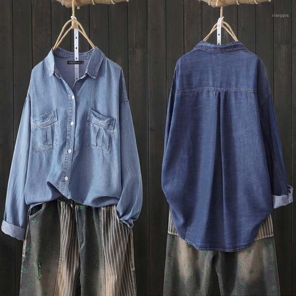 zanzea women and blouses ladies office work shirts casual loose long sleeve denim blue lapel tunic blusas plus size1, White
zanzea women and blouses ladies office work shirts casual loose long sleeve denim blue lapel tunic blusas plus size1, White