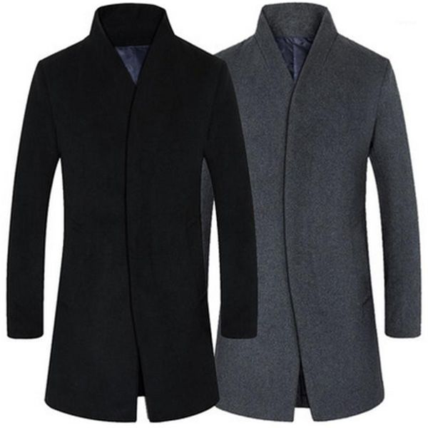 2020 men's collar wool coat and long sections woolen coat collar youth in autumn and winter wool veste homme windbreaker1, Black
2020 men's collar wool coat and long sections woolen coat collar youth in autumn and winter wool veste homme windbreaker1, Black