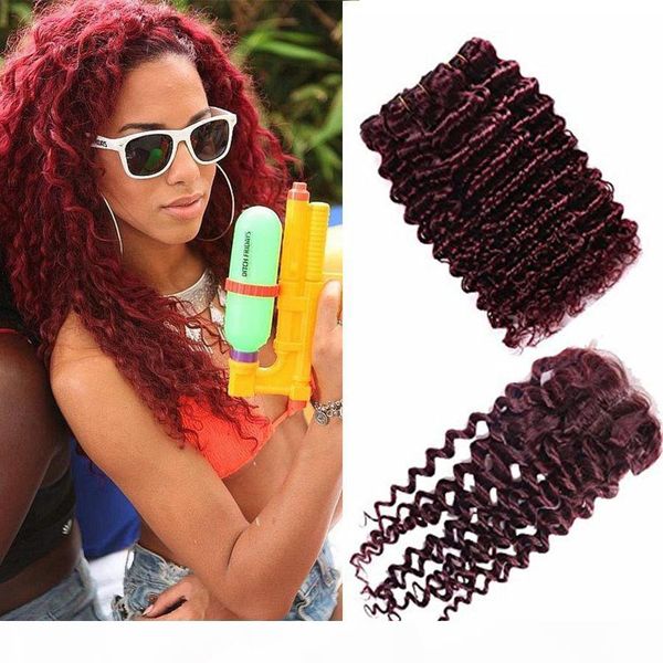 popular color wine red 99j brazilian human hair 3 bundles with lace closure burgundy deep wave hair with ear to ear lace closure, Black;brown
popular color wine red 99j brazilian human hair 3 bundles with lace closure burgundy deep wave hair with ear to ear lace closure, Black;brown