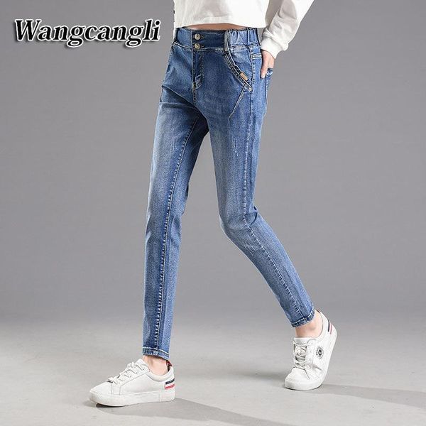 women's jeans 2021 autumn high waist elastic women were thin big code pants cowboy, Blue
women's jeans 2021 autumn high waist elastic women were thin big code pants cowboy, Blue