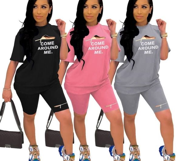 designer women two pieces set tracksuits zipper hole o-neck +shorts suits night joggers letter print short sleeve summer outfits, Gray
designer women two pieces set tracksuits zipper hole o-neck +shorts suits night joggers letter print short sleeve summer outfits, Gray