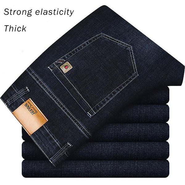 2020 autumn and winter new men's thick jeans loose straight plus size casual pants high stretch cotton high waist soft trousers, Blue
2020 autumn and winter new men's thick jeans loose straight plus size casual pants high stretch cotton high waist soft trousers, Blue