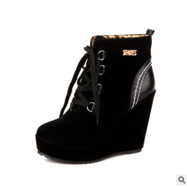 boots frosted leather winter super high heels waterproof platform snow children, Black
boots frosted leather winter super high heels waterproof platform snow children, Black