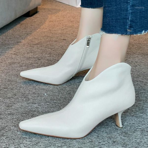 ladies genuine leather stiletto heels ankle boots square toe zip fall fashion dress black white booties 20201
ladies genuine leather stiletto heels ankle boots square toe zip fall fashion dress black white booties 20201
