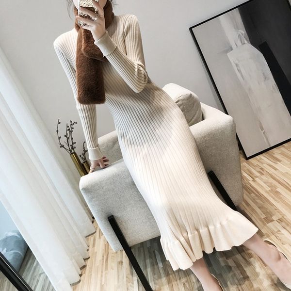 gigogou mermaid long women dress knitted fall winter pullover dresses slim fit elegant maxi a line dress mid-calf party vestidos y200103, White;black
gigogou mermaid long women dress knitted fall winter pullover dresses slim fit elegant maxi a line dress mid-calf party vestidos y200103, White;black