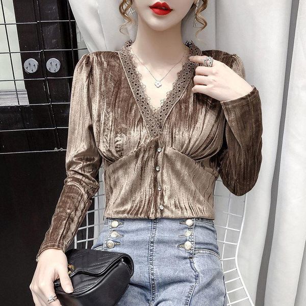 women's blouses & shirts luck a women autumn long sleeve v neck shiny blouse vintage female fashion lace pullovers office lady metallic, White
women's blouses & shirts luck a women autumn long sleeve v neck shiny blouse vintage female fashion lace pullovers office lady metallic, White