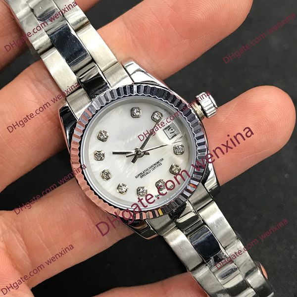 08 colors women watches silver dial 26mm automatic stainless steel magnifying glass calendar window waterproof women diamond watch, Slivery;brown
08 colors women watches silver dial 26mm automatic stainless steel magnifying glass calendar window waterproof women diamond watch, Slivery;brown