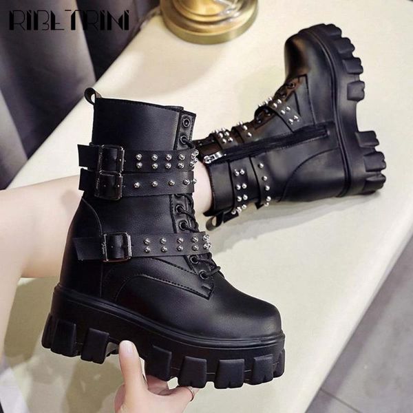 boots ribetrini female platform brand buckle wedges lace up shoes fashion punk ankle mortocycle women winter woman, Black
boots ribetrini female platform brand buckle wedges lace up shoes fashion punk ankle mortocycle women winter woman, Black
