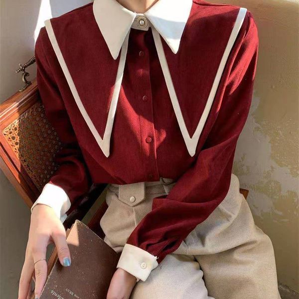2021 long shirt fall and winter new college lapel neck fashion foreign style loose stylish women's coat d0od, White
2021 long shirt fall and winter new college lapel neck fashion foreign style loose stylish women's coat d0od, White