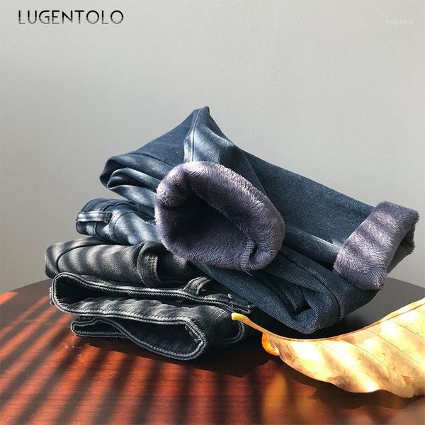 women's jeans lugentolo women auwumn winter high waist korean slim thin warm loose casual zipper fashion long pencil pants1, Blue
women's jeans lugentolo women auwumn winter high waist korean slim thin warm loose casual zipper fashion long pencil pants1, Blue