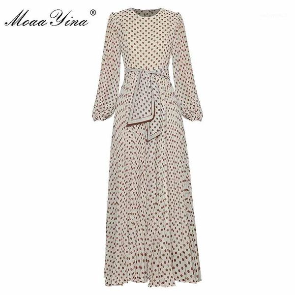 casual dresses moaayina fashion designer dress spring autumn women's lantern sleeve lace-up slim dots pleated dresses1, Black;gray
casual dresses moaayina fashion designer dress spring autumn women's lantern sleeve lace-up slim dots pleated dresses1, Black;gray