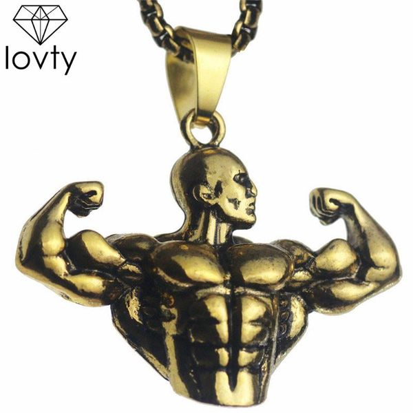 lovty strong pendant necklaces long stainless steel chain muscle men sports fitness hip hop bodybuilding jewelry for men, Silver
lovty strong pendant necklaces long stainless steel chain muscle men sports fitness hip hop bodybuilding jewelry for men, Silver