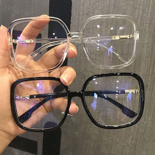 sunglasses oversized frame square anti blue ray clear lens eyeglasses girls transparent light glasses, White;black
sunglasses oversized frame square anti blue ray clear lens eyeglasses girls transparent light glasses, White;black