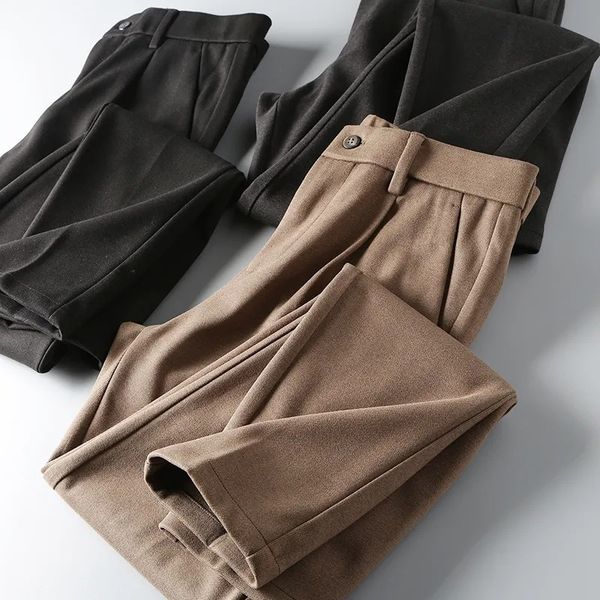 autumn and winter business men's tweed casual pants, Black
autumn and winter business men's tweed casual pants, Black