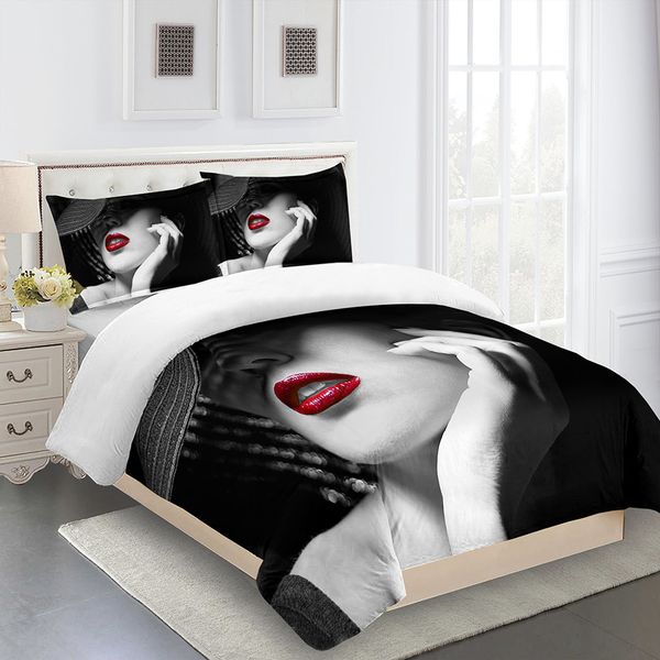 bedding sets quilt duvet cover full size bed king comforter girl with red lips home sweet pillow case luxury fashion 1012
bedding sets quilt duvet cover full size bed king comforter girl with red lips home sweet pillow case luxury fashion 1012