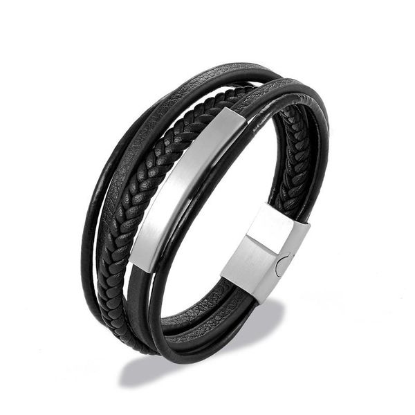 mkendn wholesale stainless steel genuine multilayer leather magnet bracelet men black/brown color charm accessories jewelry bbytrz
mkendn wholesale stainless steel genuine multilayer leather magnet bracelet men black/brown color charm accessories jewelry bbytrz