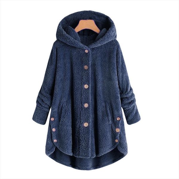 cashmere woolen coat women winter plus size button coat loose sweater hooded clothes fluffy tail pullover coat gh4, Black
cashmere woolen coat women winter plus size button coat loose sweater hooded clothes fluffy tail pullover coat gh4, Black