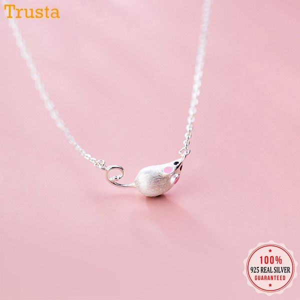 trusta fashion necklace 925 sterling silver sweet cute animal mouse pendant short necklace for women wedding jewelry gift da557 y200918
trusta fashion necklace 925 sterling silver sweet cute animal mouse pendant short necklace for women wedding jewelry gift da557 y200918