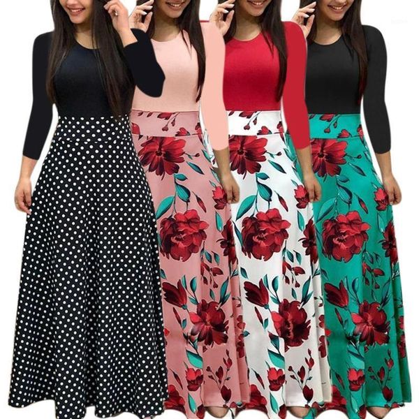 new european &american style autumn&winter print long sleeve o-neck dress fashion casual slimming elegant party long dress1, White;black
new european &american style autumn&winter print long sleeve o-neck dress fashion casual slimming elegant party long dress1, White;black