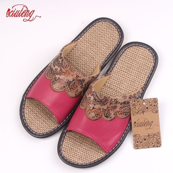 xiuteng summer/autumn genuine cowhide leather women house slippers flat flax shoes indoor feminina sandals slippe 3 color y200106, Black
xiuteng summer/autumn genuine cowhide leather women house slippers flat flax shoes indoor feminina sandals slippe 3 color y200106, Black