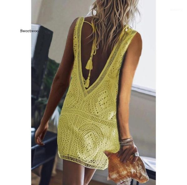 casual dresses summer women beach dress white lace boho mini long sleeve backless1, Black;gray
casual dresses summer women beach dress white lace boho mini long sleeve backless1, Black;gray