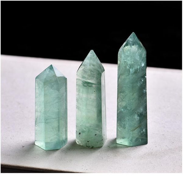1pc natural green fluorite crystal point hexagonal column mineral ornament magic repair healing wand home decoration de jllctk, Black
1pc natural green fluorite crystal point hexagonal column mineral ornament magic repair healing wand home decoration de jllctk, Black