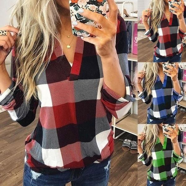 casual cotton long sleeve v-neck plaid stand collar shirt slim blouse shirt breathable ladies autumn loose1, White
casual cotton long sleeve v-neck plaid stand collar shirt slim blouse shirt breathable ladies autumn loose1, White