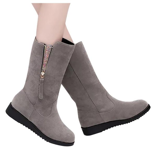 leisure platform boots women's fashion zipper wedges med heels short rubber flock booties plus size 35-44 shoes botines mujer, Black
leisure platform boots women's fashion zipper wedges med heels short rubber flock booties plus size 35-44 shoes botines mujer, Black