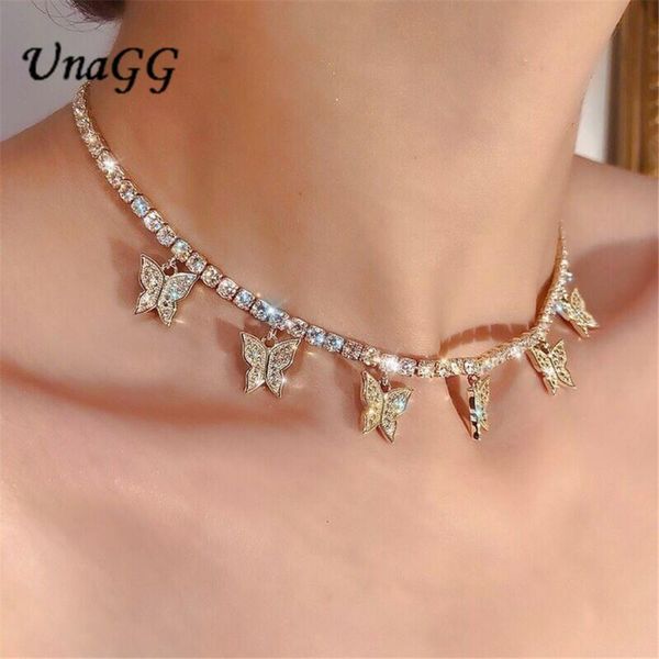 UnaGG Fashion Bling Crystal Tennis Chain Choker Necklace For Women Bohemian Butterfly Necklace Collar Butterfly Jewelry #0112, Silver
UnaGG Fashion Bling Crystal Tennis Chain Choker Necklace For Women Bohemian Butterfly Necklace Collar Butterfly Jewelry #0112, Silver