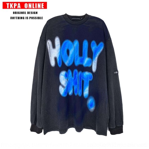 stnta tkpa fashion brand graffiti gradient old hop long sleeve men's and women's dark hip t-shirt street loose t-shirt t-shirt dar, Blue
stnta tkpa fashion brand graffiti gradient old hop long sleeve men's and women's dark hip t-shirt street loose t-shirt t-shirt dar, Blue