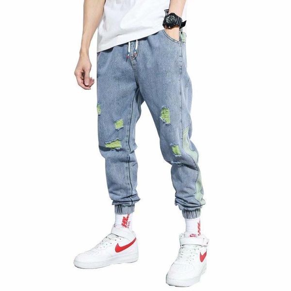 dropshipping fashion streetwear ripped jeans men's loose haren denim pants ankle-length hipster straight joggers sweatpants male, Blue
dropshipping fashion streetwear ripped jeans men's loose haren denim pants ankle-length hipster straight joggers sweatpants male, Blue