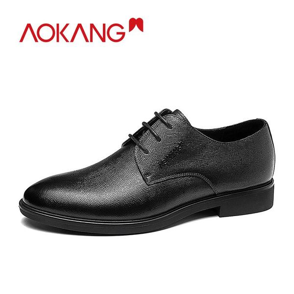 aokang new arrival men dress shoes genuine leather derby shoes men comfortable breathable soft high quality, Black 
aokang new arrival men dress shoes genuine leather derby shoes men comfortable breathable soft high quality, Black