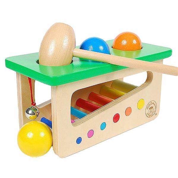 wooden knocking hammer rolling ball jingle bell kids music developmental toy baby montessori material ping pong table y200428
wooden knocking hammer rolling ball jingle bell kids music developmental toy baby montessori material ping pong table y200428