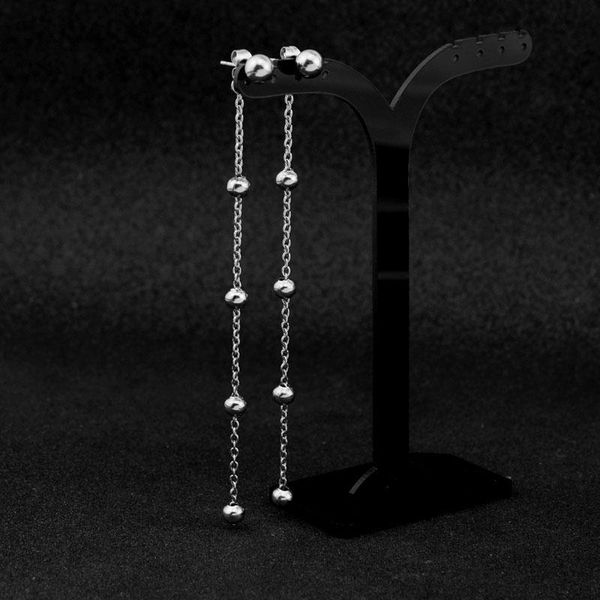 stud stainless steel round bead earrings women's tassel long chain hypoallergenic girl jewelry fashion 2021 accessories wholesale, Golden;silver
stud stainless steel round bead earrings women's tassel long chain hypoallergenic girl jewelry fashion 2021 accessories wholesale, Golden;silver