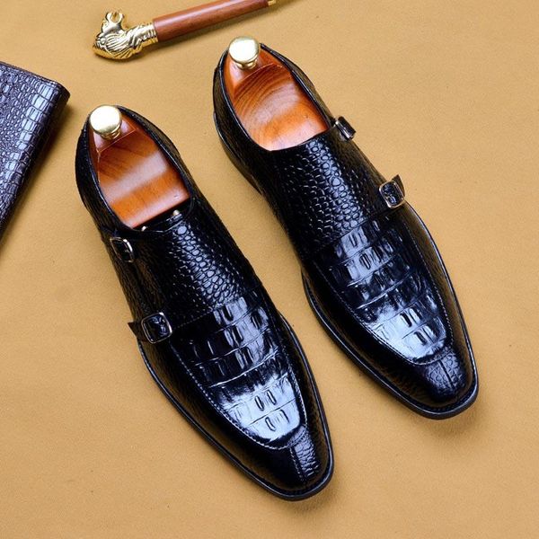 men genuine leather shoes buckle business dress shoes men brand bullock genuine leather strap wedding party a108, Black
men genuine leather shoes buckle business dress shoes men brand bullock genuine leather strap wedding party a108, Black