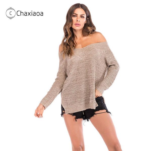chaxiaoa fashion casual ladies sweater off-shoudler loose kniteed pullovers solid color slash neck women knitwear x439, White;black
chaxiaoa fashion casual ladies sweater off-shoudler loose kniteed pullovers solid color slash neck women knitwear x439, White;black