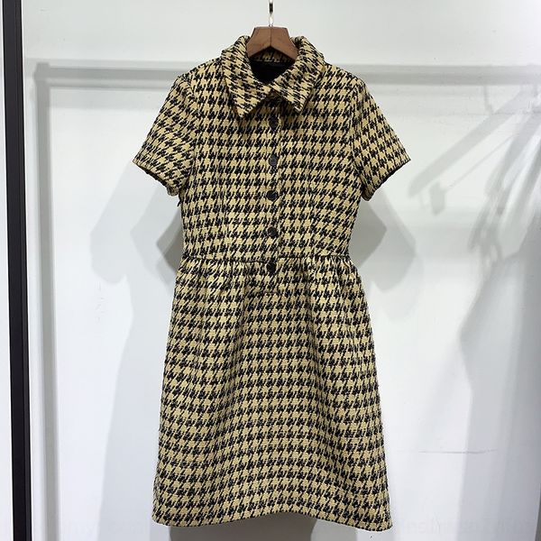 dxheo yellow thousand bird check tweed women woven dress en dress wool 2020 silk lapel short sleeve new wool skirt nl7he, Black;gray
dxheo yellow thousand bird check tweed women woven dress en dress wool 2020 silk lapel short sleeve new wool skirt nl7he, Black;gray