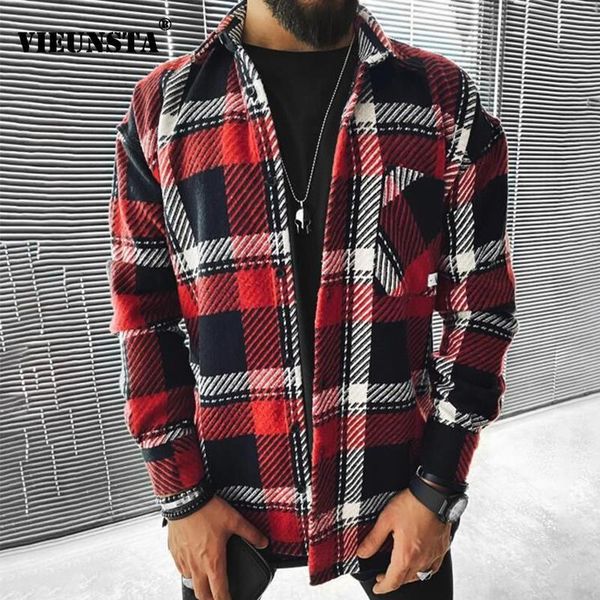 vintage long sleeve plaid print jacket for men 2021 spring fashion turn-down collar button coat casual plus size male streetwear, Black;brown
vintage long sleeve plaid print jacket for men 2021 spring fashion turn-down collar button coat casual plus size male streetwear, Black;brown