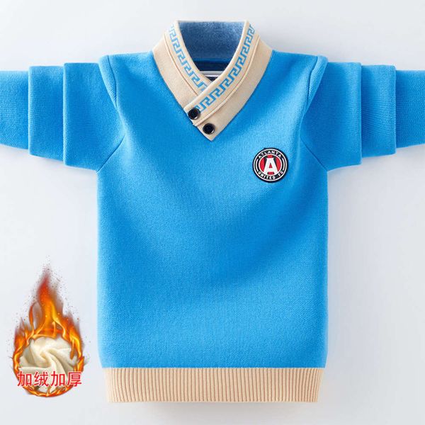 boys' pullover autumn winter 2020 new middle school children's 13-year-old boy's korean plush sweater, Blue
boys' pullover autumn winter 2020 new middle school children's 13-year-old boy's korean plush sweater, Blue