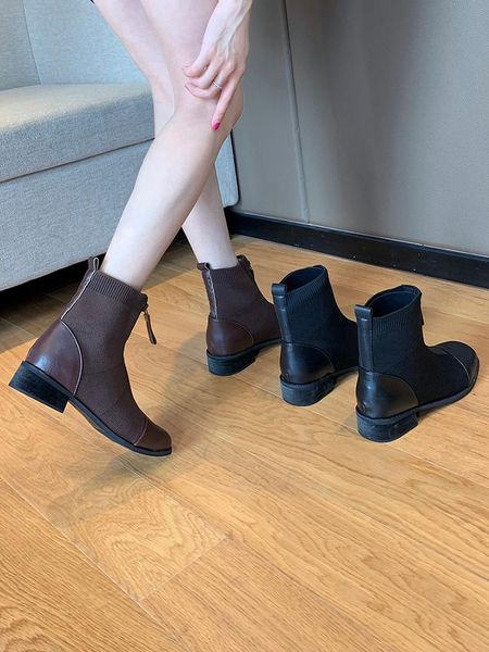 elegant woman boots ankle booties women summer women's shoes zipper low heels booties clogs platform boots-women luxury, Black
elegant woman boots ankle booties women summer women's shoes zipper low heels booties clogs platform boots-women luxury, Black