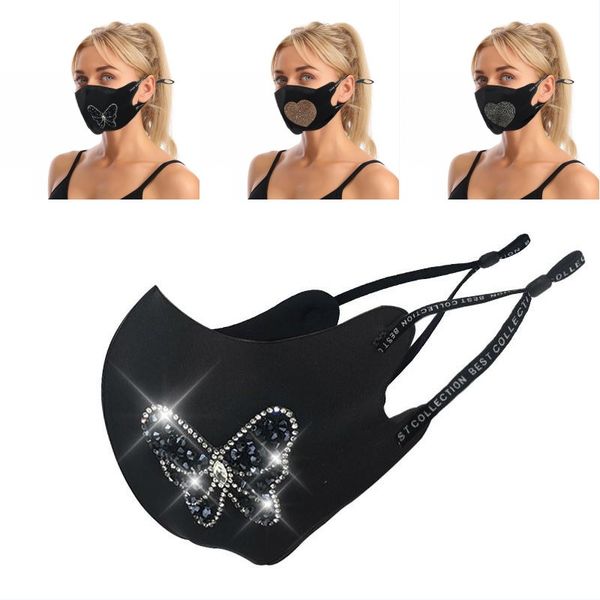 black earloop cloth facemask rhinestone love heart butterfly pattern mascherine foldable adjustable lady protect masks 9 25jy g2
black earloop cloth facemask rhinestone love heart butterfly pattern mascherine foldable adjustable lady protect masks 9 25jy g2