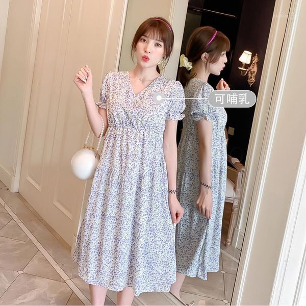 maternity dresses f2040# dress summer floral button chiffon short sleeve loose stylish for pregnant women mom1, White
maternity dresses f2040# dress summer floral button chiffon short sleeve loose stylish for pregnant women mom1, White