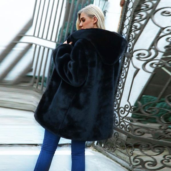 hooded mid-length woman teddy bear winter coat women thick warm faux fur hood mink coat plush jacket covered button overcoat, Black
hooded mid-length woman teddy bear winter coat women thick warm faux fur hood mink coat plush jacket covered button overcoat, Black